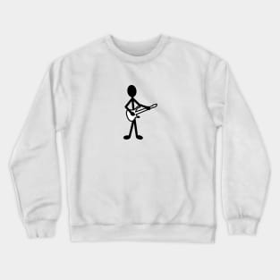 Guitarist Musician Stick Figure Crewneck Sweatshirt